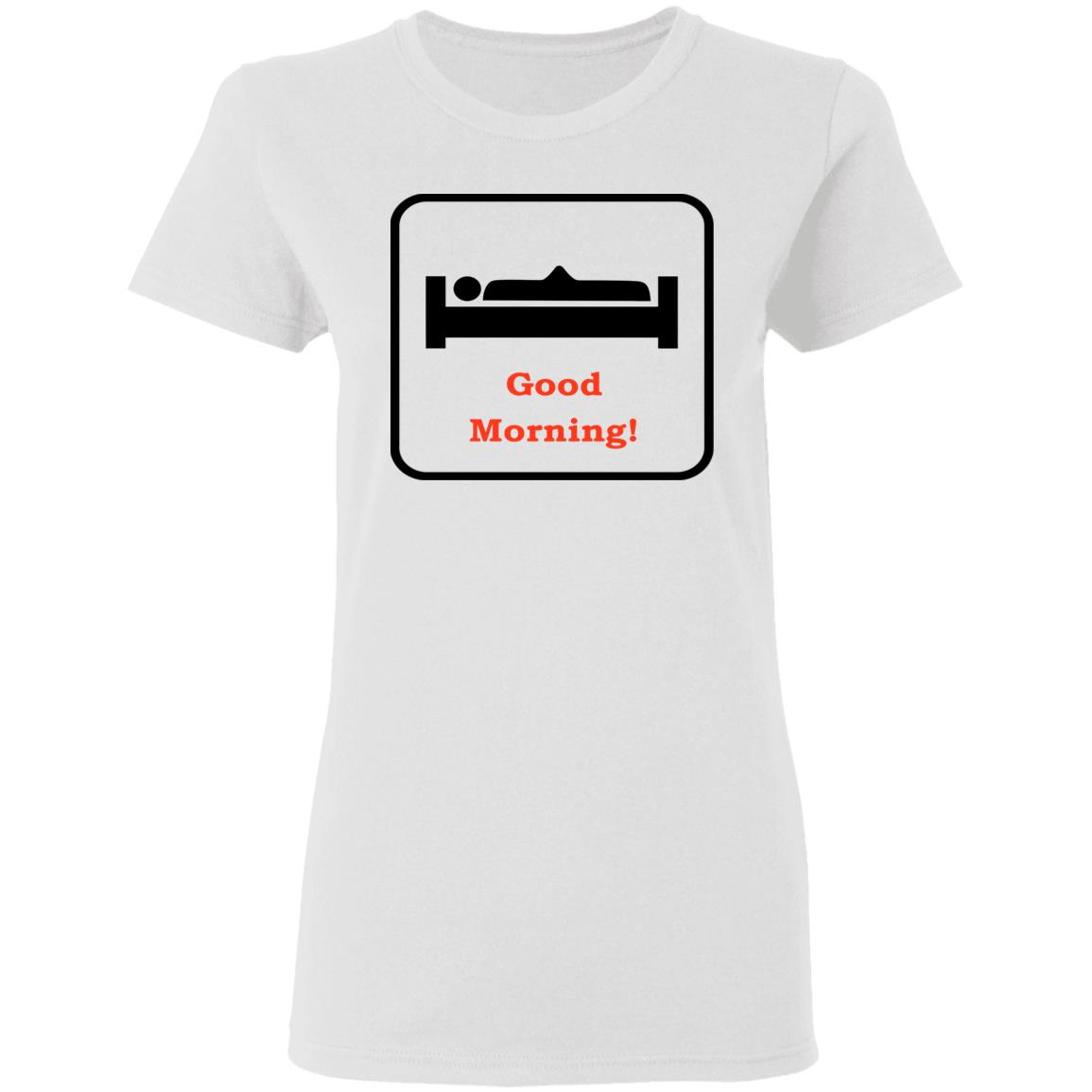 Good Morning Wood Funny Adult Humor White T Shirt - Teechipus