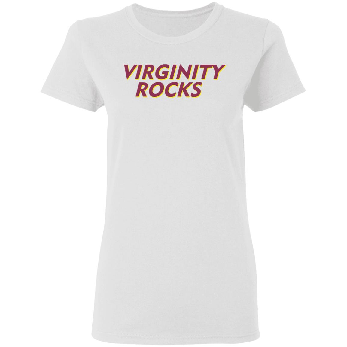 Virginity Rocks White Hoodie - Teechipus