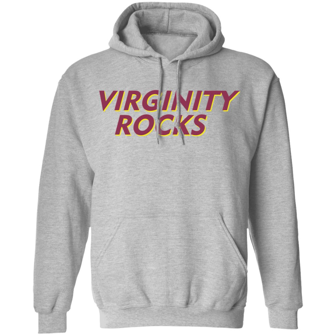 Virginity Rocks White Hoodie - Teechipus