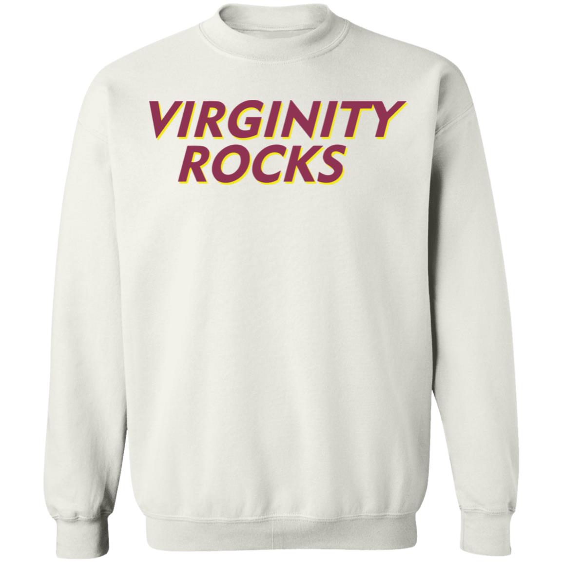 Virginity Rocks White Hoodie - Teechipus
