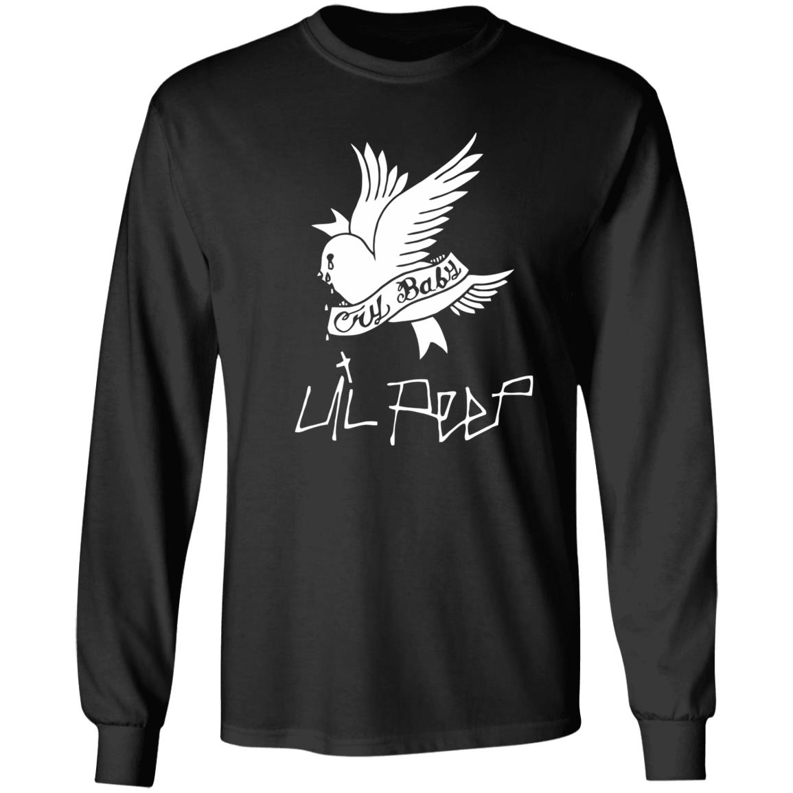 Lil Peep Merch Cry Baby Black Hoodie T Shirt - Teechipus
