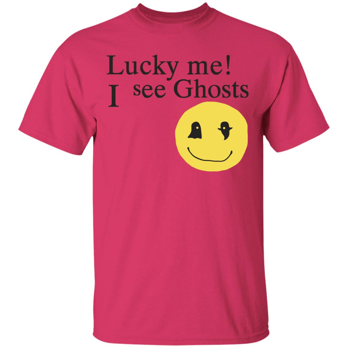 Lucky me ! I see Ghosts T Shirt Gifts for Ghost Lovers Crewneck Sweatshirt - Teechipus