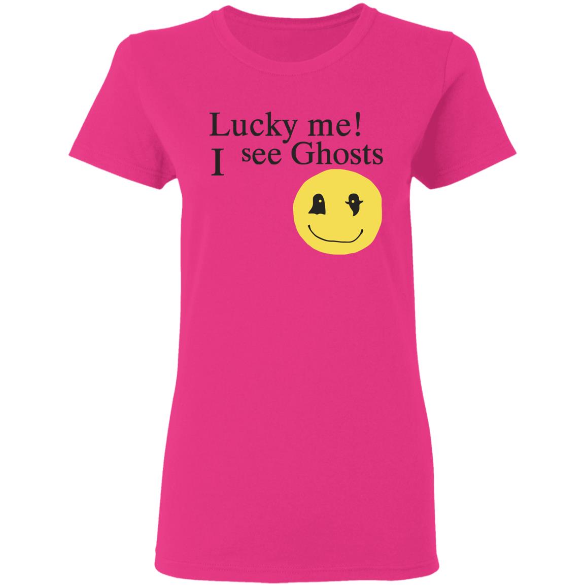 Lucky me ! I see Ghosts T Shirt Gifts for Ghost Lovers Crewneck Sweatshirt - Teechipus