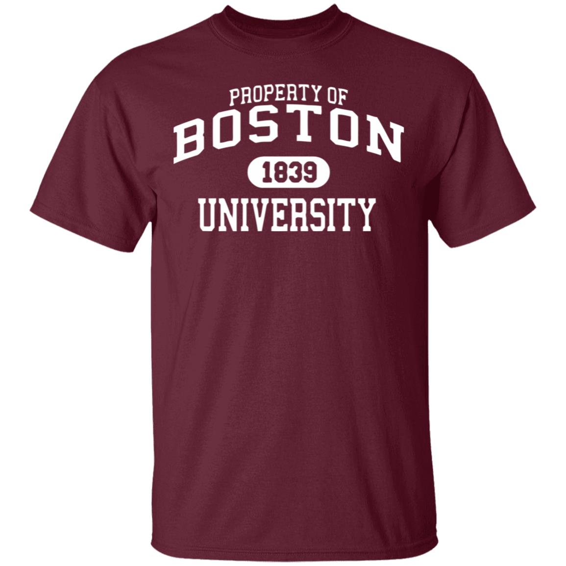 BU Boston University NCAA Mens Property Football t Shirt - Teechipus