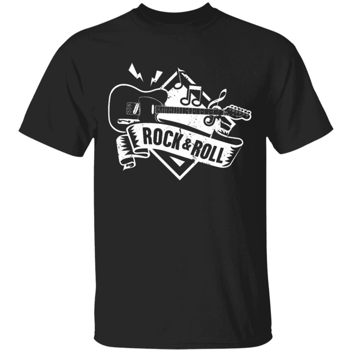 Rock & Roll T Shirt Black - Teechipus