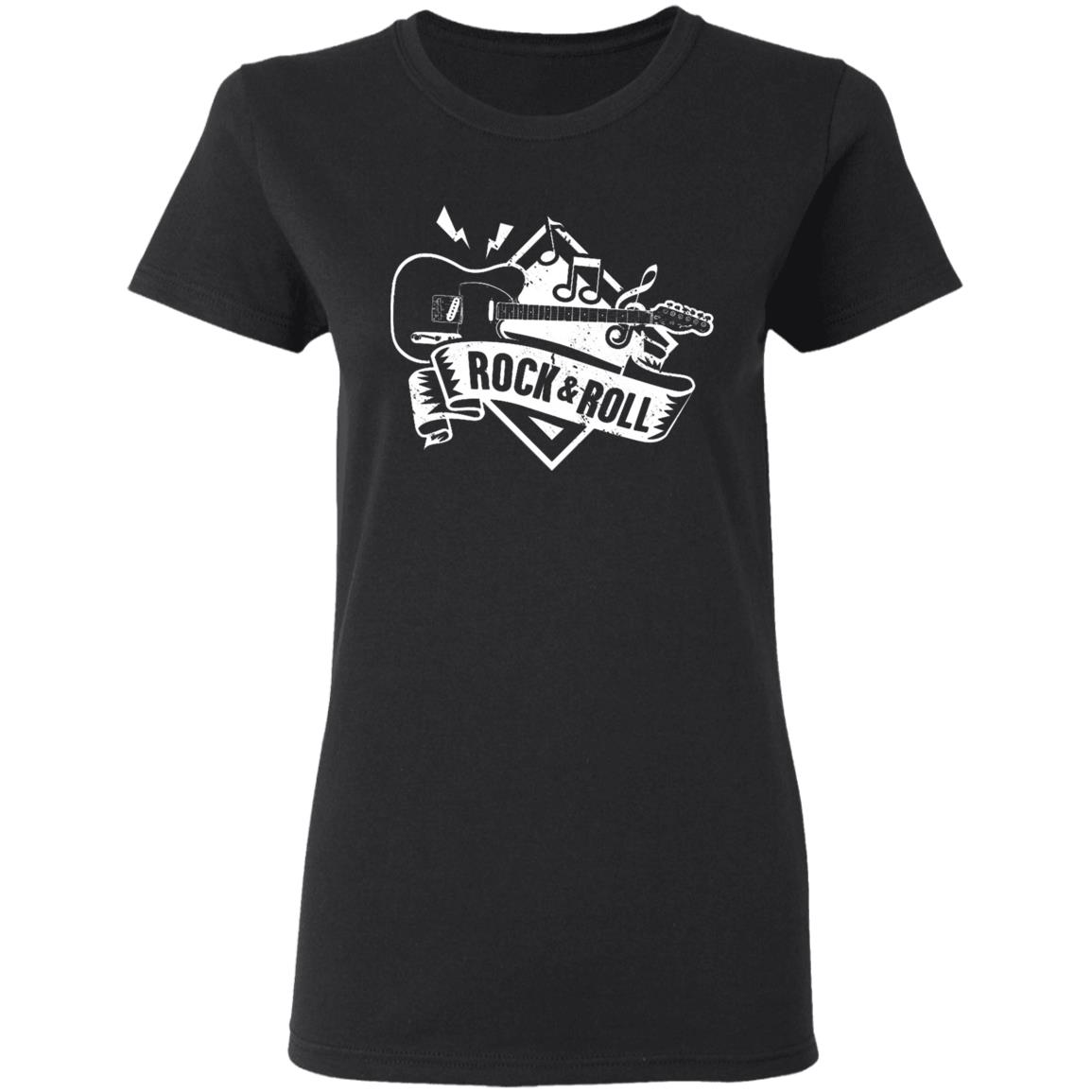 Rock & Roll T Shirt Black - Teechipus