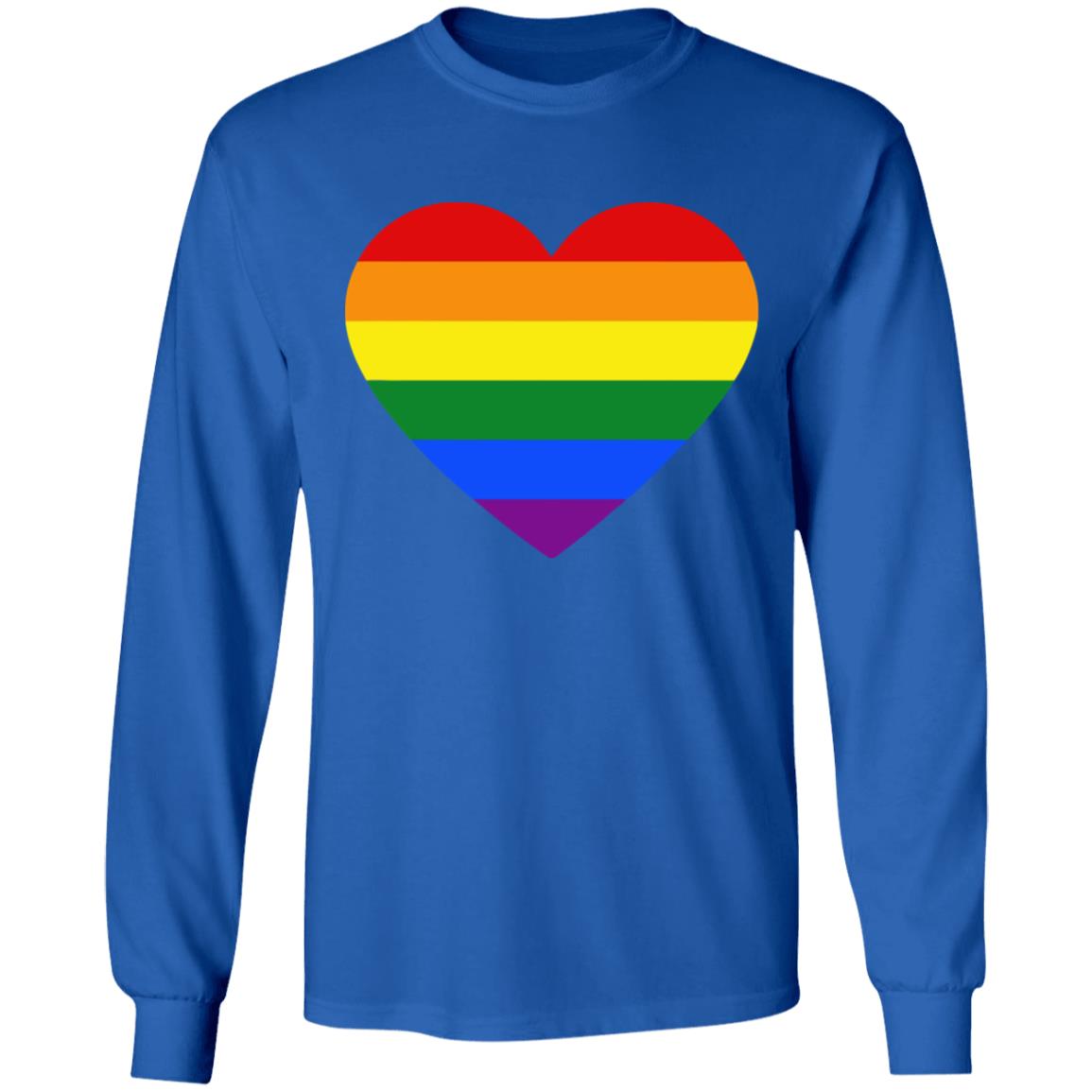 Rainbow Heart Lesbian Pride LGBT Pride G T Shirt - Teechipus