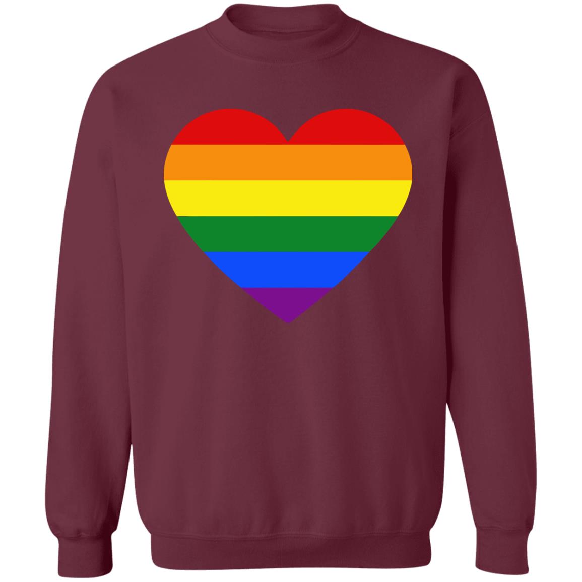 Rainbow Heart Lesbian Pride LGBT Pride G T Shirt - Teechipus