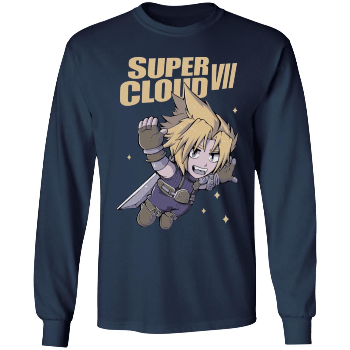 Super Cloud T Shirt Navy Hoodie Sweatshirt - Teechipus