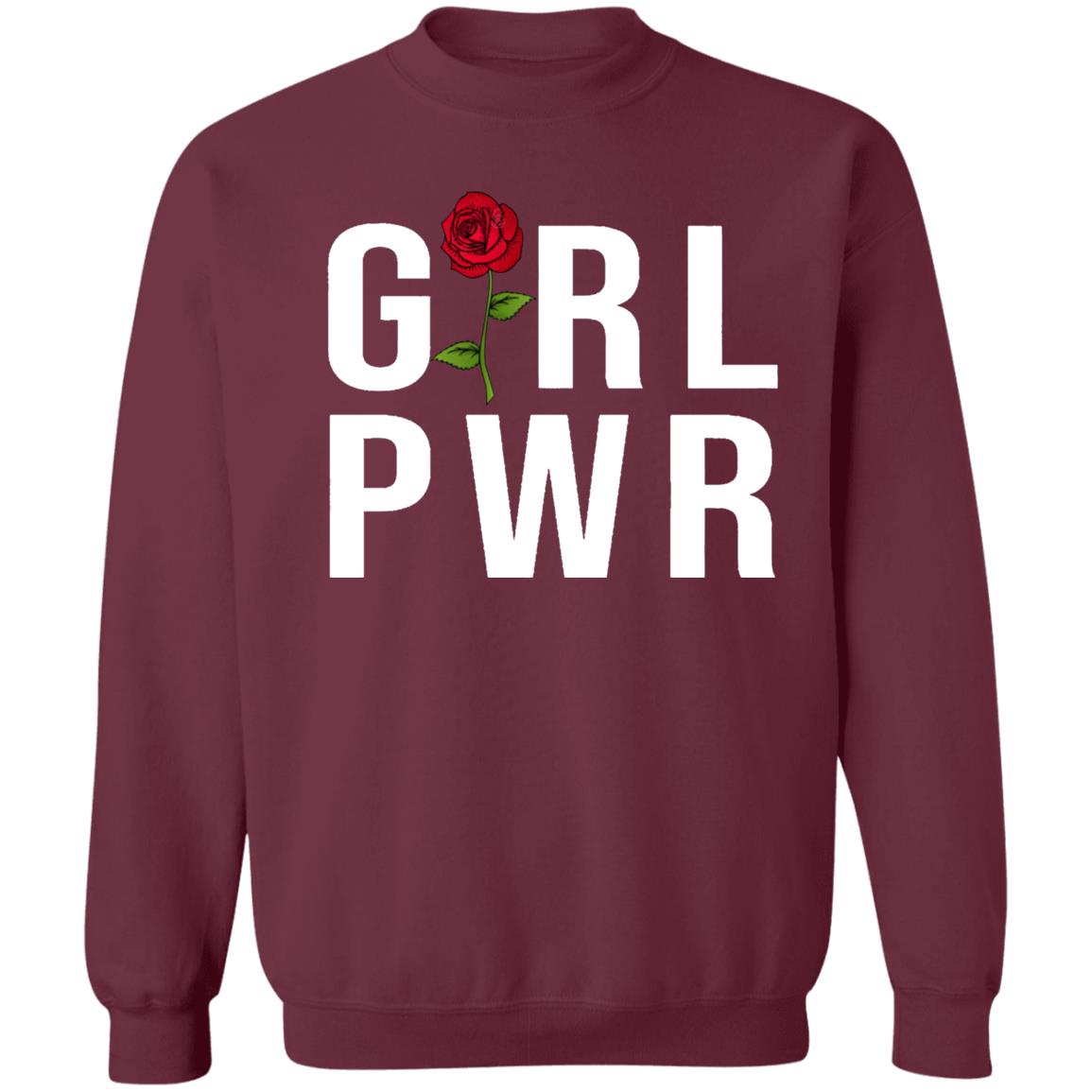 Girl Power Grl Pwr Vintage Inspired Feminist Hipster Tumblr Red Rose Kids T Shirt hoodie - Teechipus