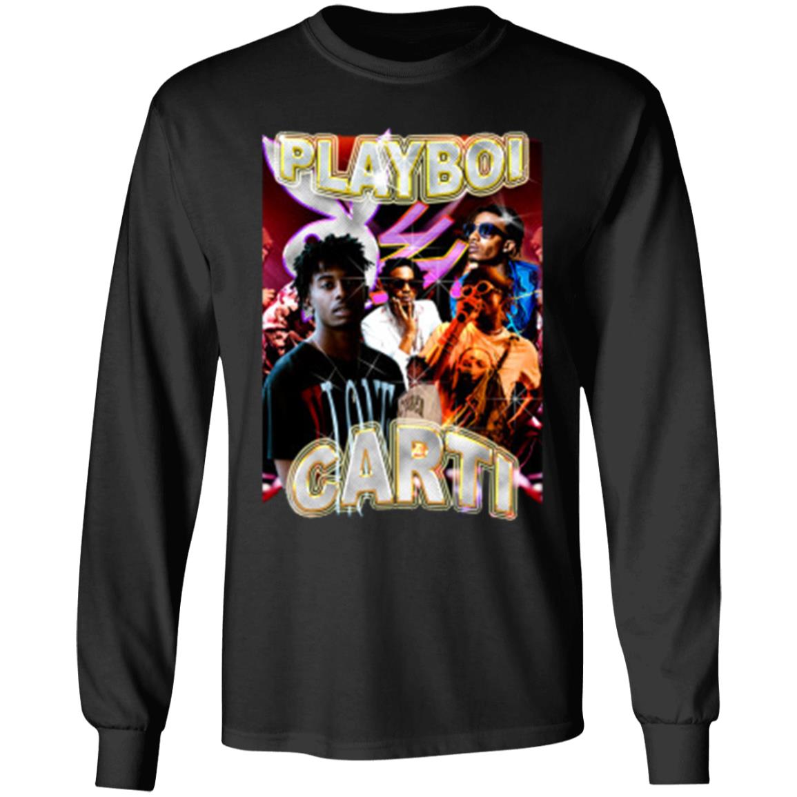 Playboi Carti Vintage Merch T shirt Black Hoodie - Teechipus