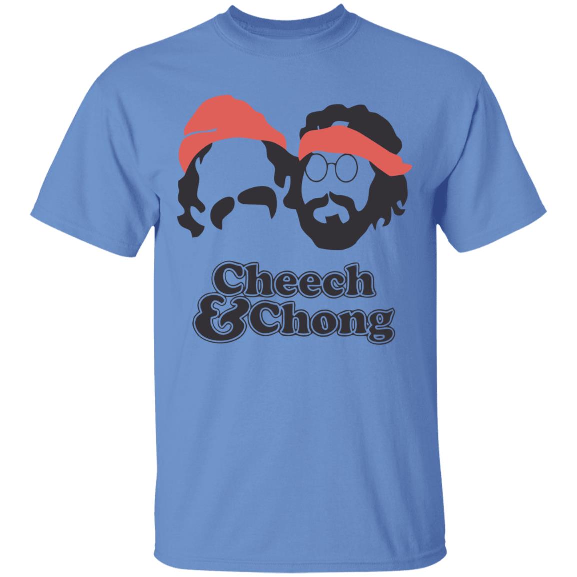 Cheech & Chong Men's Face Outline T Shirt Sport Grey Hoodie Sweatshirt - Teechipus