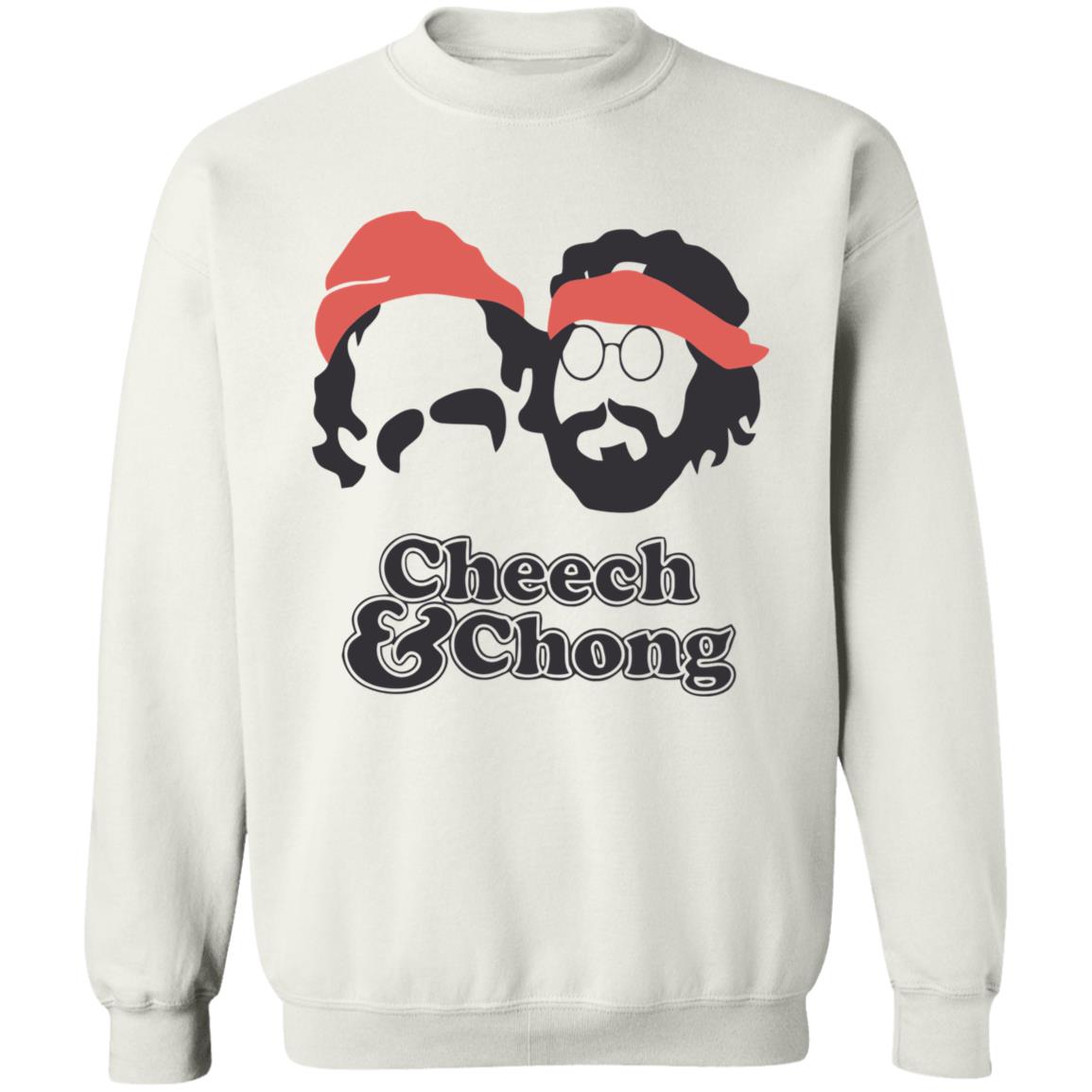 Cheech & Chong Men's Face Outline T Shirt Sport Grey Hoodie Sweatshirt - Teechipus