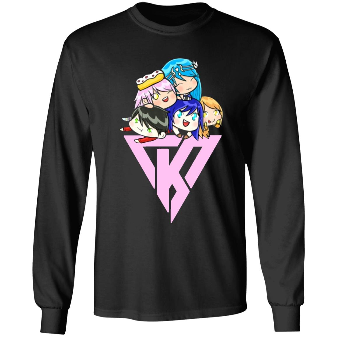 Funneh And The Krew Gacha Life Men Hoodie Black T Shirt - Teechipus