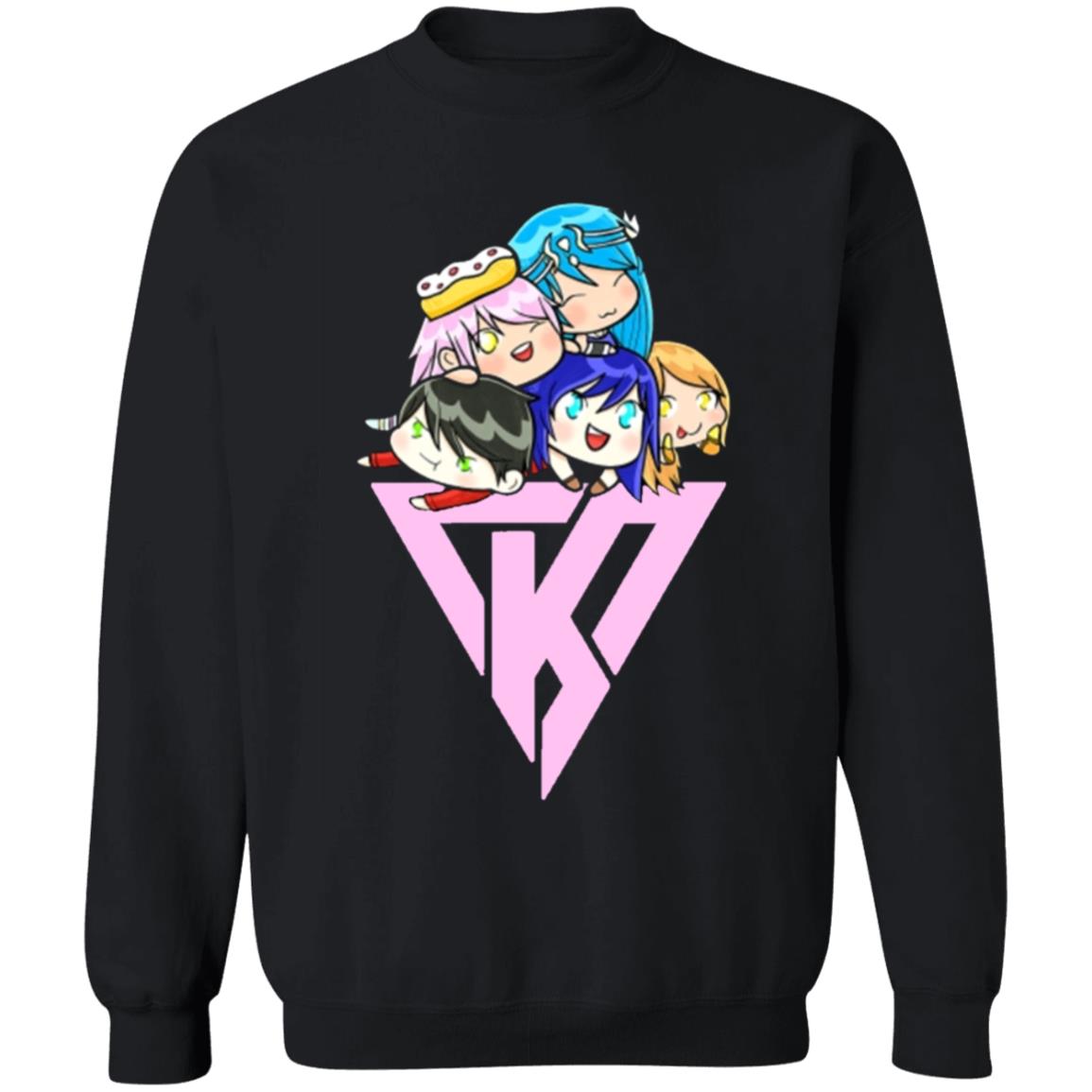 Funneh And The Krew Gacha Life Men Hoodie Black T Shirt - Teechipus