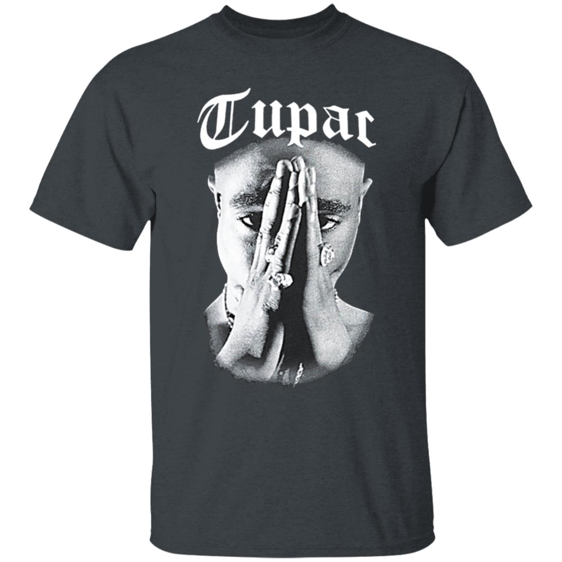 Tupac Shirt. Celebrate one of hip-hop's greatest legends with the Cross Colours x Tupac Praying Hand black t-shirt. Featuring a praying-hands picture of Tupac Shakur with large