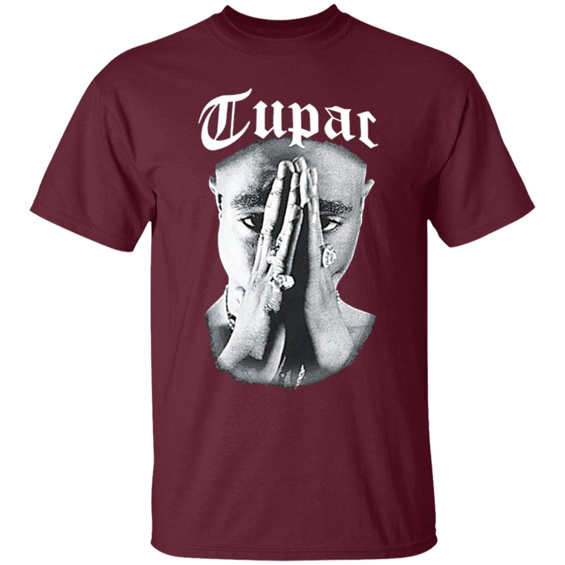 Tupac Shirt. Celebrate one of hip-hop's greatest legends with the Cross Colours x Tupac Praying Hand black t-shirt. Featuring a praying-hands picture of Tupac Shakur with large