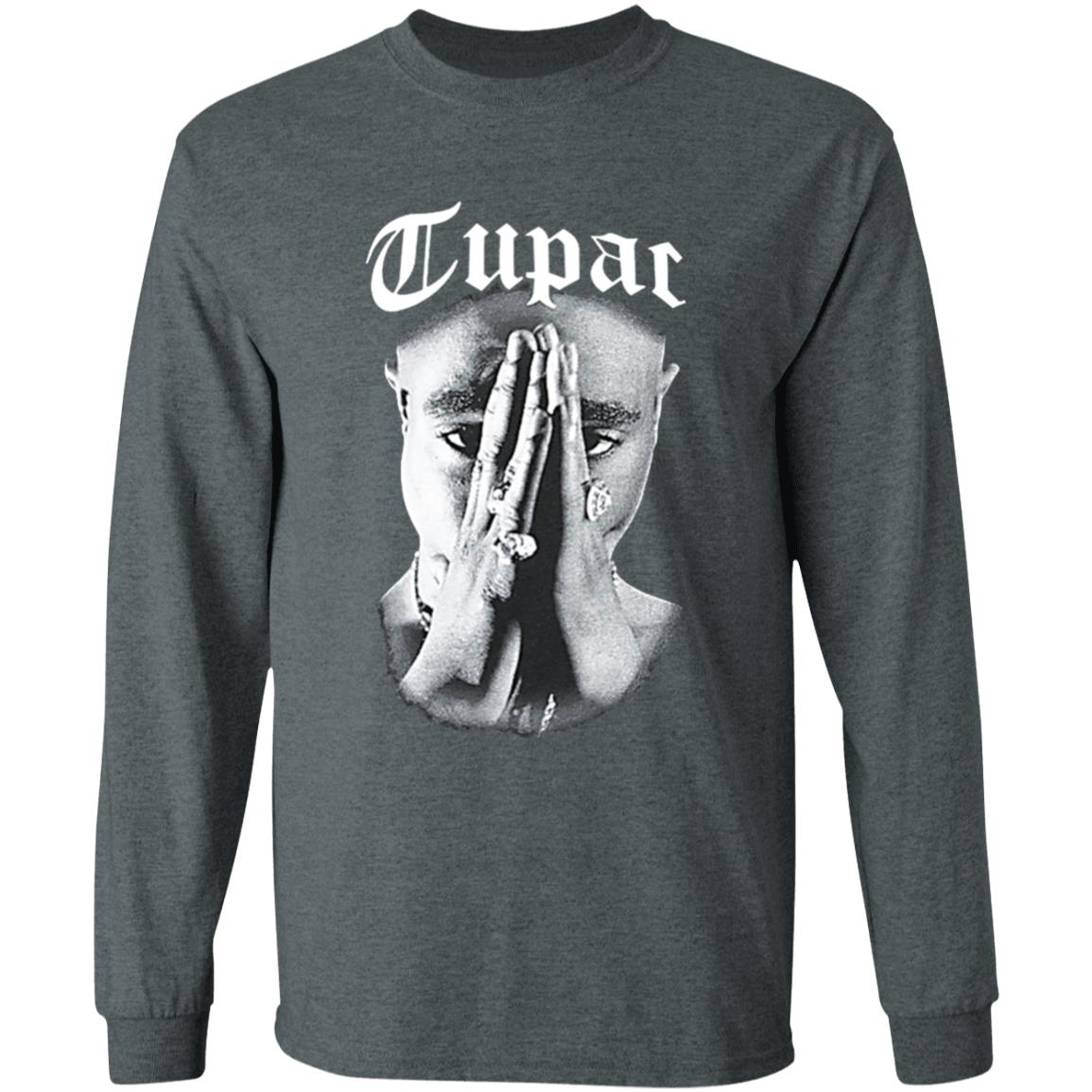 Tupac Shirt. Celebrate one of hip-hop's greatest legends with the Cross Colours x Tupac Praying Hand black t-shirt. Featuring a praying-hands picture of Tupac Shakur with large