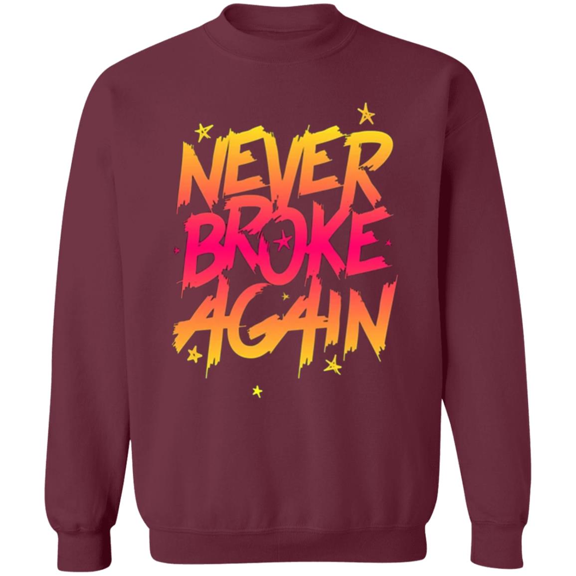 Never Broke Again Faded Yellow Red T-Shirt - Black Hoodie Sweatshirt - Teechipus