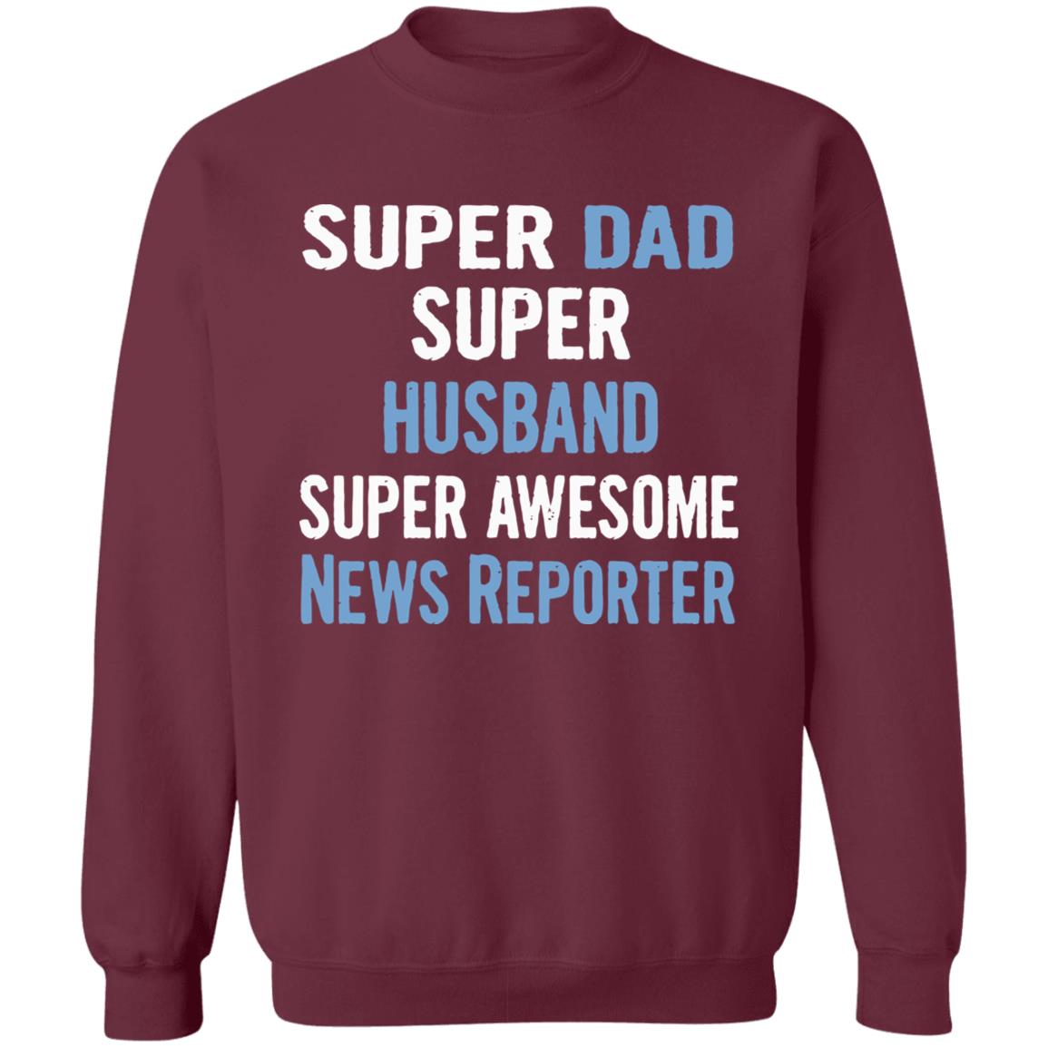 Super Dad Husband News Reporter Dad Black T Shirt - Teechipus