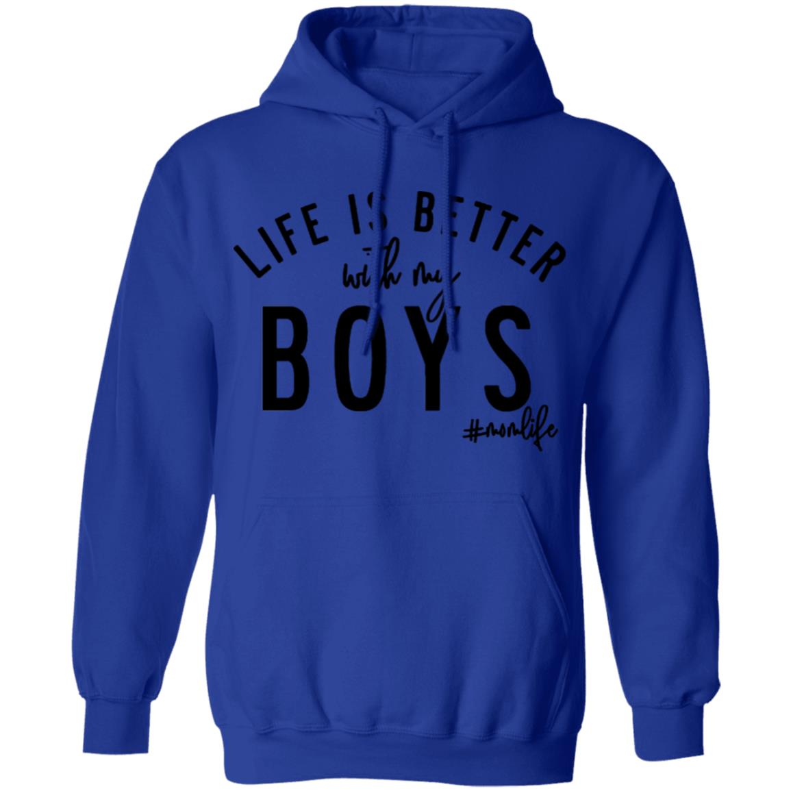 Life is Better with my Boys Boy Mom Shirt Graphic Tee Shirts for Moms Mother's Day Gift Boy Mama Mom of Boys Shirts - Teechipus