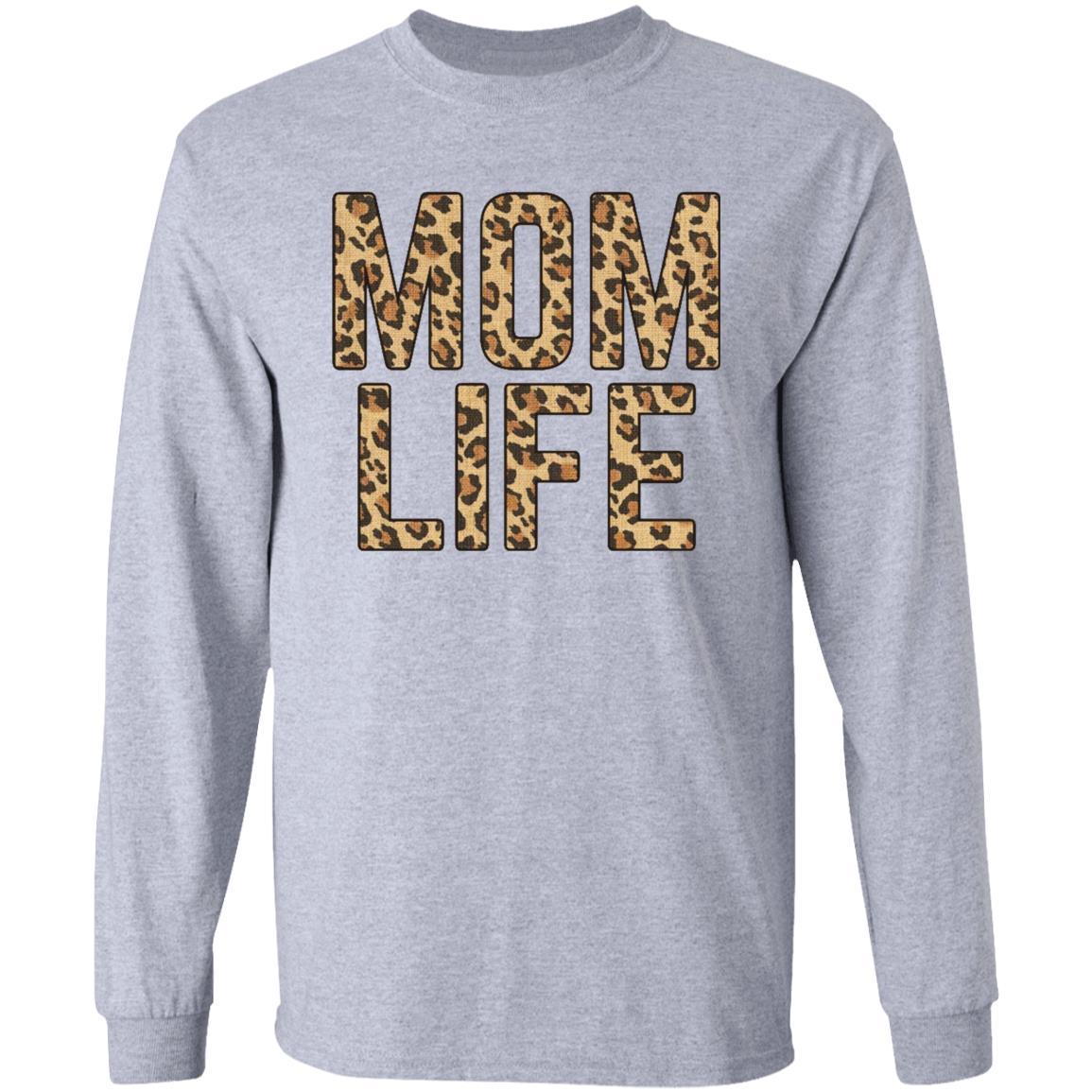 Mom Life Leopard - Fleece Sweatshirt Momlife Shirts Leopard Shirts Mom Life Tshirts New Mom Shirt Boy Mom Shirt Leopard Shirt Cheetah - Teechipus