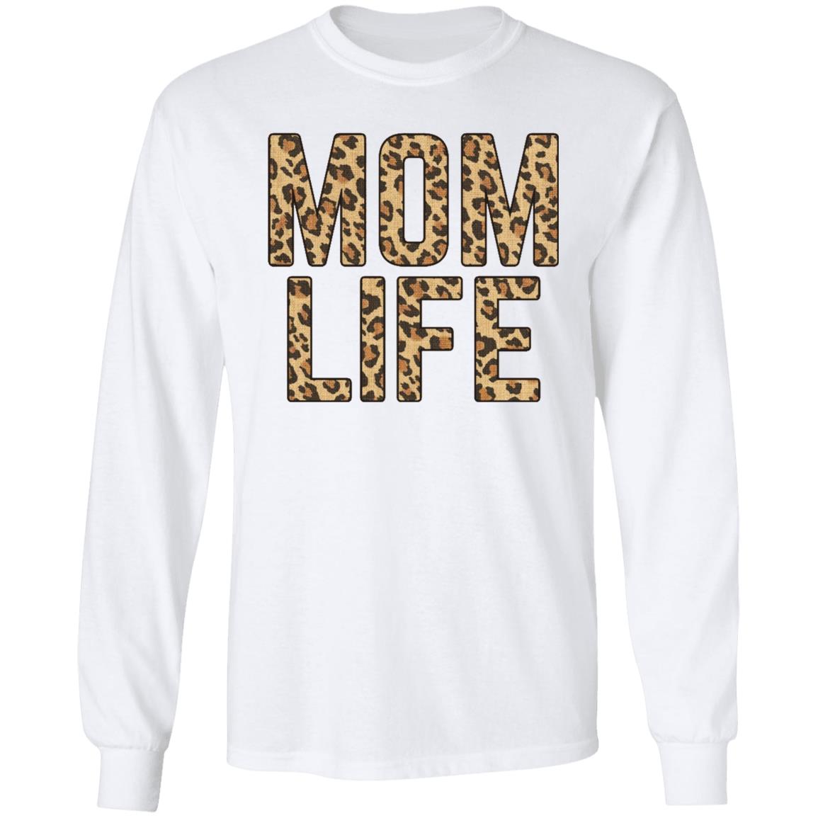Mom Life Leopard - Fleece Sweatshirt Momlife Shirts Leopard Shirts Mom Life Tshirts New Mom Shirt Boy Mom Shirt Leopard Shirt Cheetah - Teechipus
