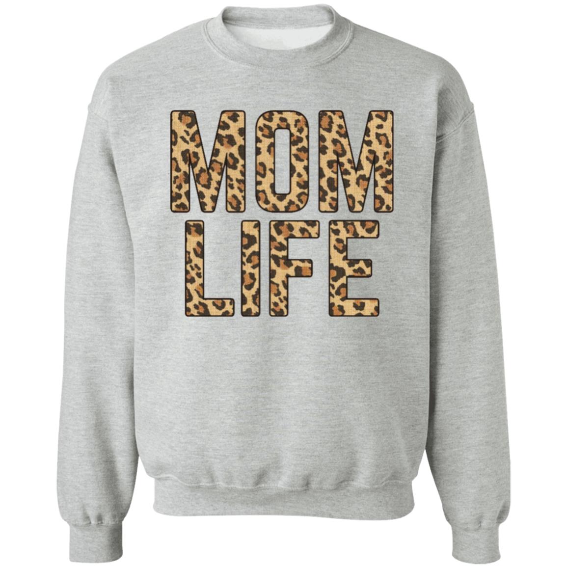 Mom Life Leopard - Fleece Sweatshirt Momlife Shirts Leopard Shirts Mom Life Tshirts New Mom Shirt Boy Mom Shirt Leopard Shirt Cheetah - Teechipus