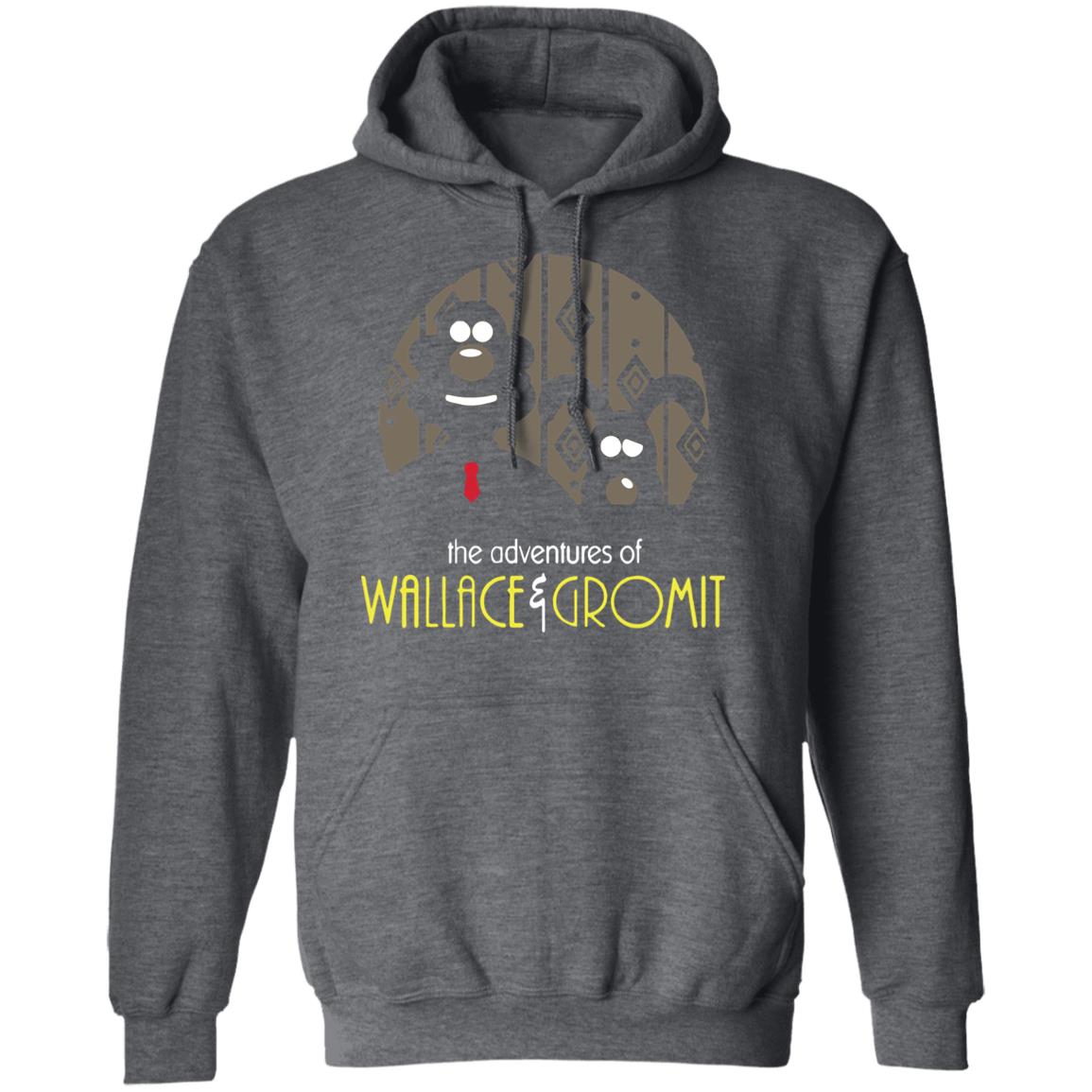 Wallace and Gromit Shirt. A special gift and that suitable for everyone black HoodieSweatshirt Plus Size - Teechipus