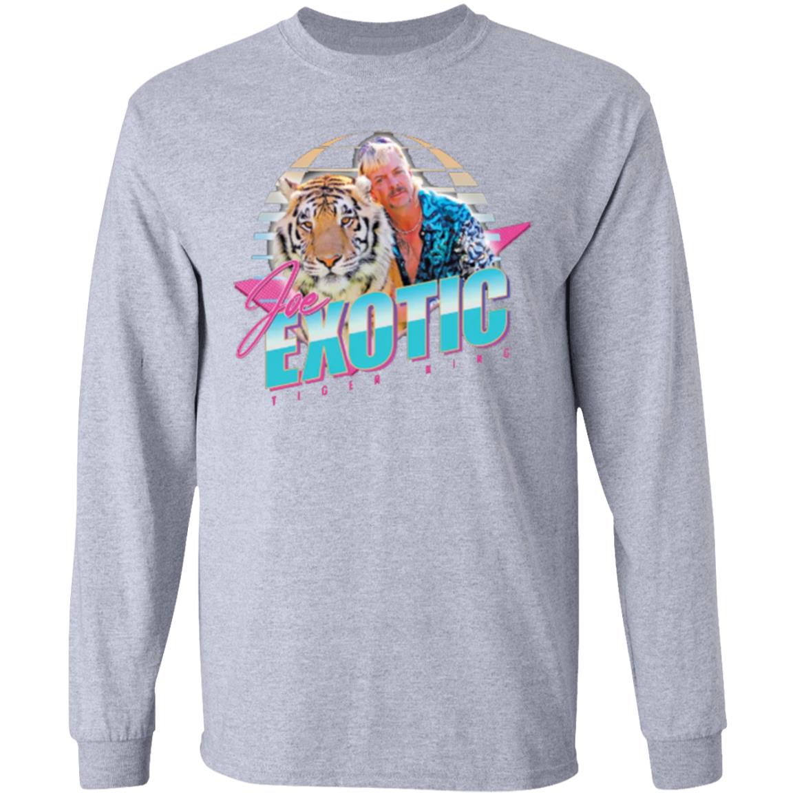 Joe Exotic The Tiger King 80's Jumper Sweatshirt Cat Rescue TV Show Series Retro T Shirt - Teechipus