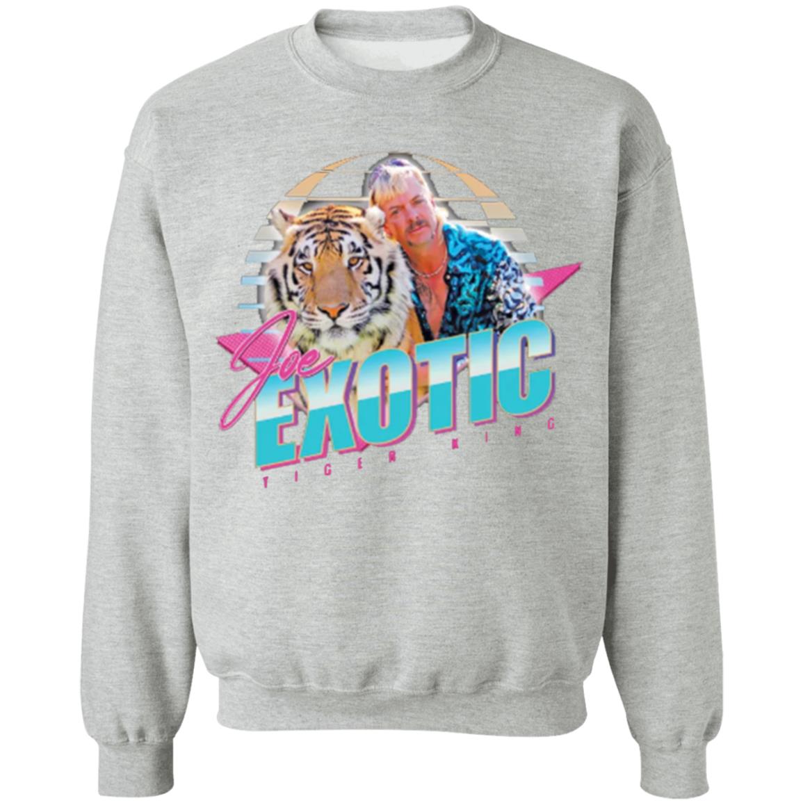 Joe Exotic The Tiger King 80's Jumper Sweatshirt Cat Rescue TV Show Series Retro T Shirt - Teechipus