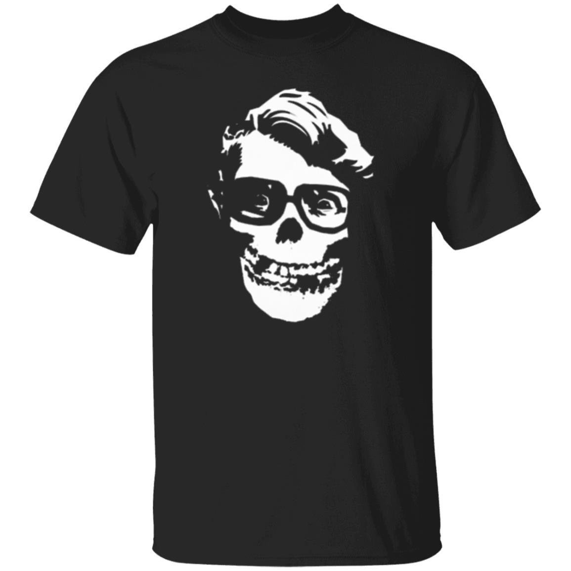Men’s Misfits Rock Band T-shirt Black White Skull Logo - Teechipus