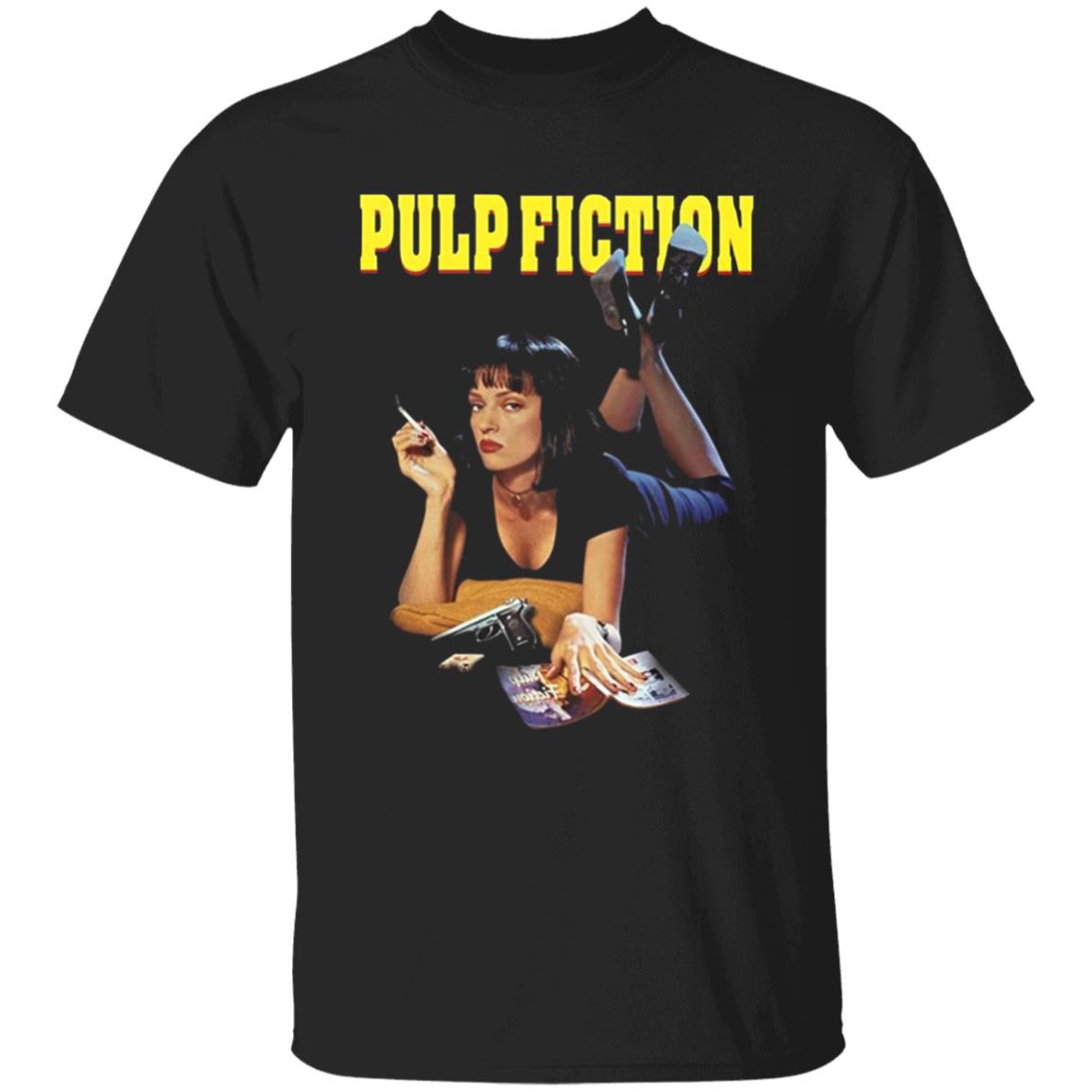Pulp Fiction hoodie This short-sleeve black tee features the Pulp Fiction graphics with Mia on front. Black T Shirt Hoodie Sweatshirt Plus Size - Teechipus