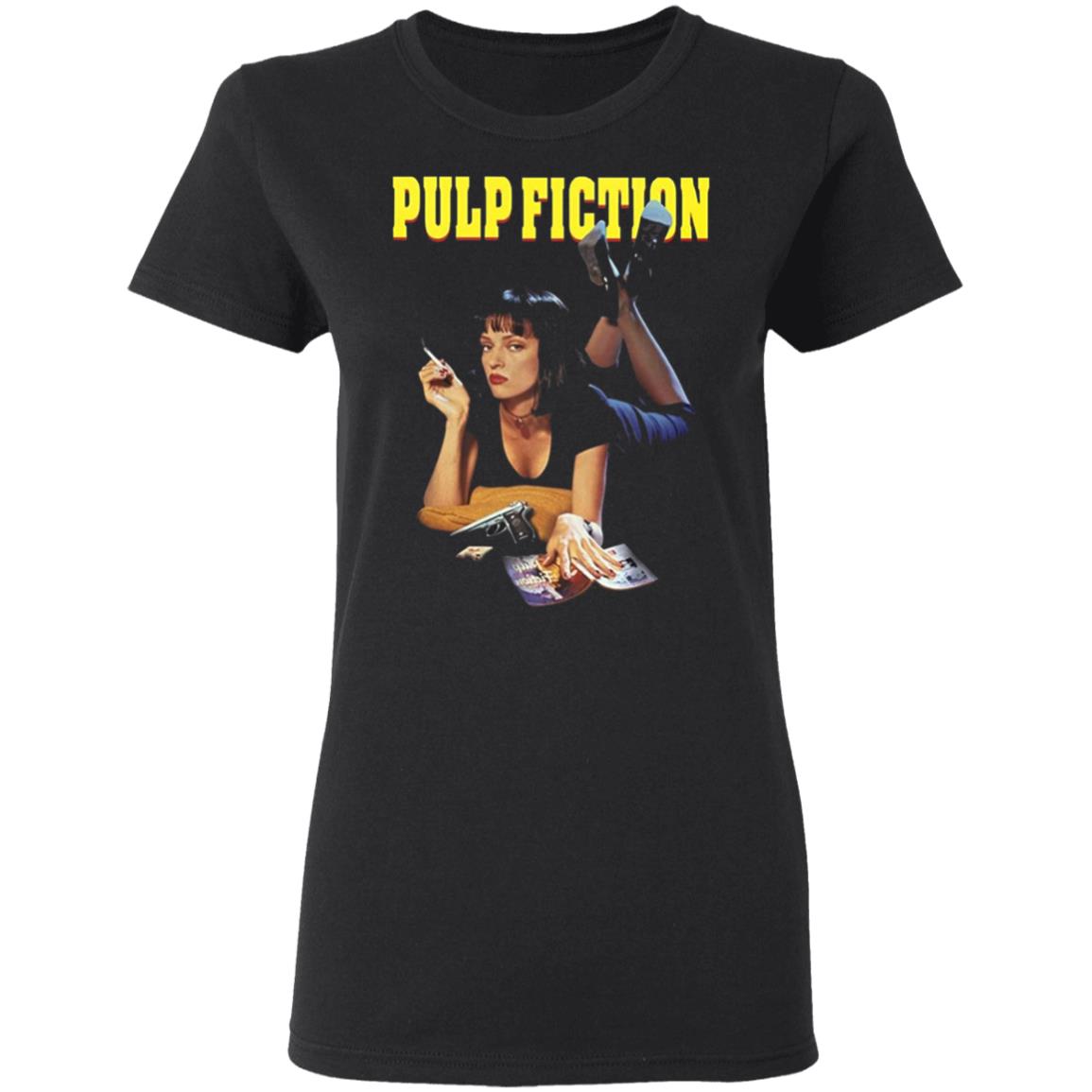 Pulp Fiction hoodie This short-sleeve black tee features the Pulp Fiction graphics with Mia on front. Black T Shirt Hoodie Sweatshirt Plus Size - Teechipus