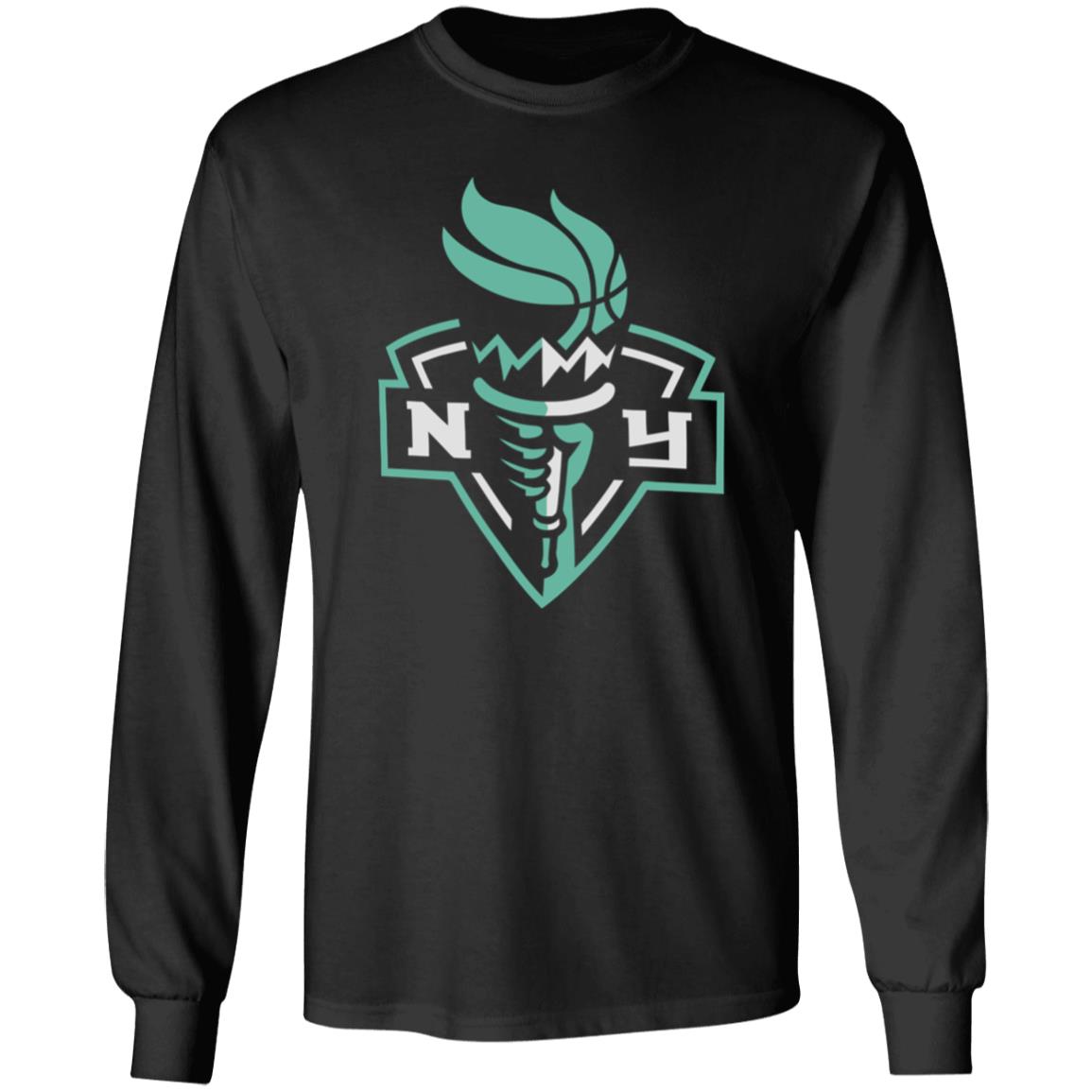 Women's New York Liberty Fanatics Branded Black Primary Logo Pullover Hoodie - Teechipus