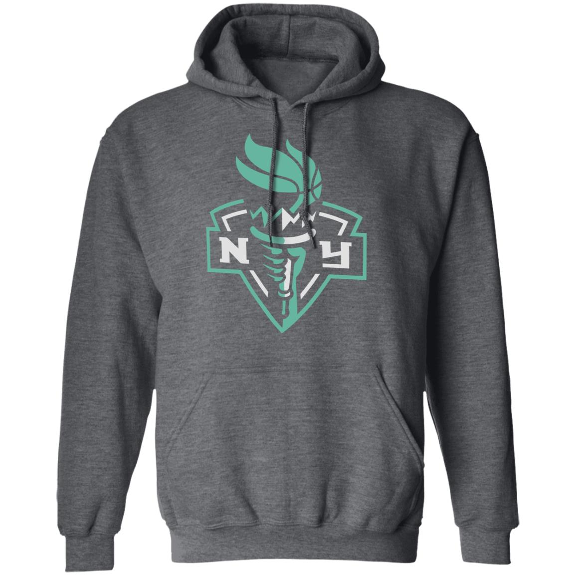 Women's New York Liberty Fanatics Branded Black Primary Logo Pullover Hoodie - Teechipus