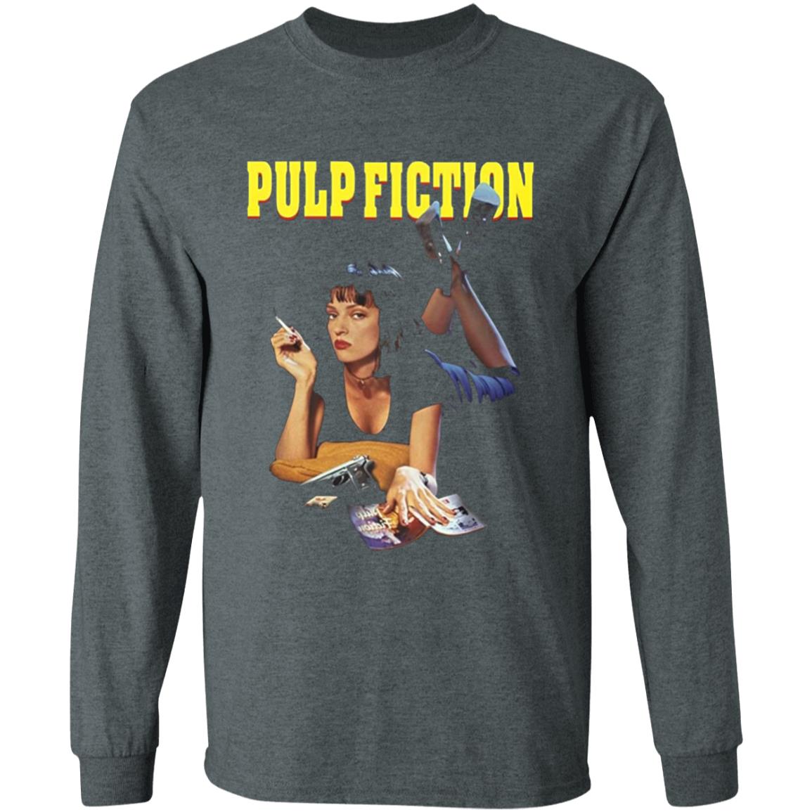 Pulp Fiction hoodie This short-sleeve black tee features the Pulp Fiction graphics with Mia on front. Black T Shirt Hoodie Sweatshirt Plus Size - Teechipus
