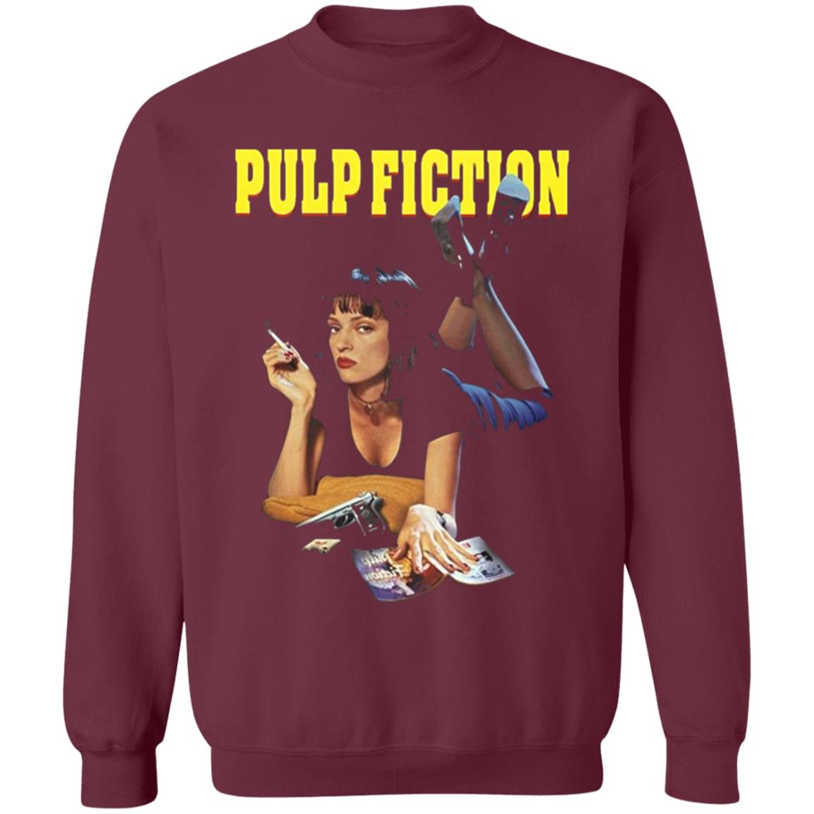 Pulp Fiction hoodie This short-sleeve black tee features the Pulp Fiction graphics with Mia on front. Black T Shirt Hoodie Sweatshirt Plus Size - Teechipus