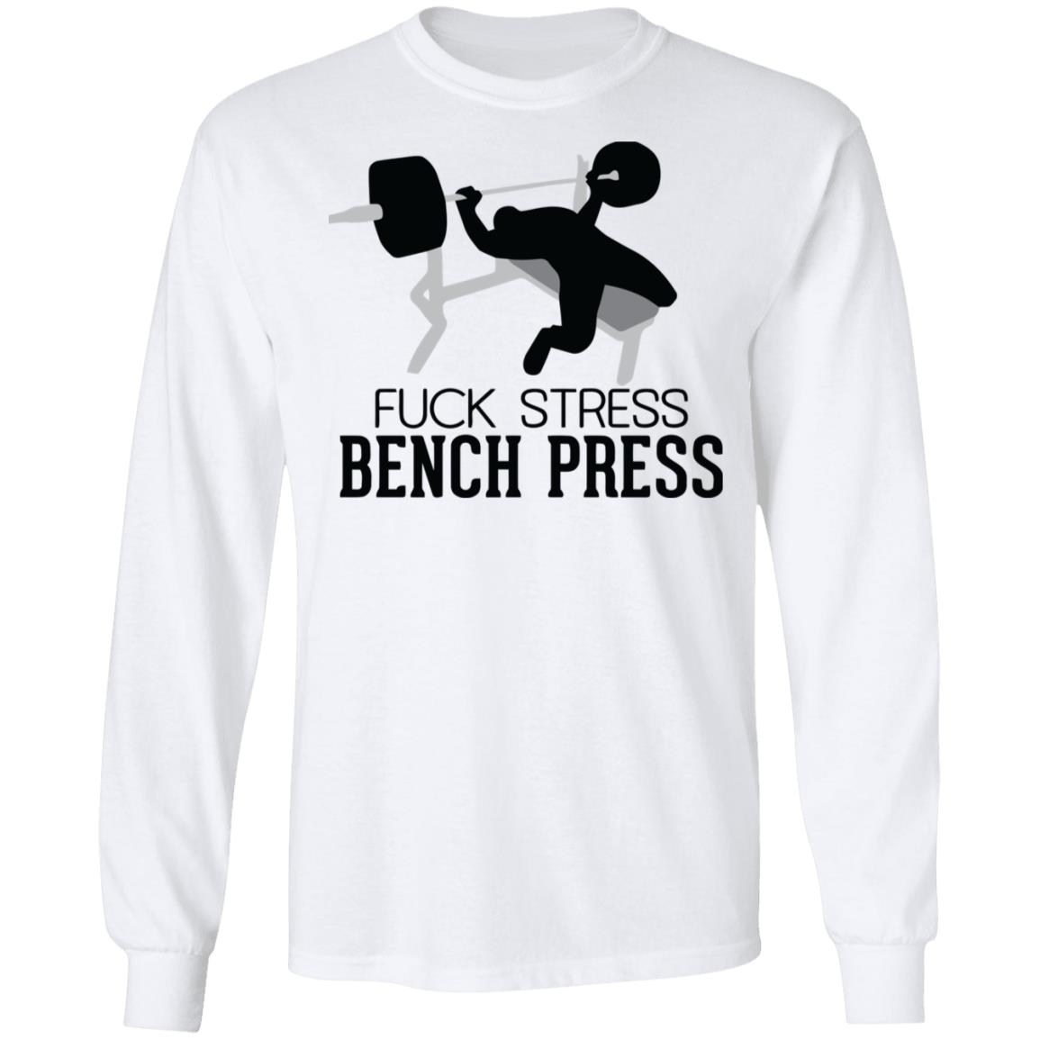 bench press shirt white hoodie sweatshirt - Teechipus