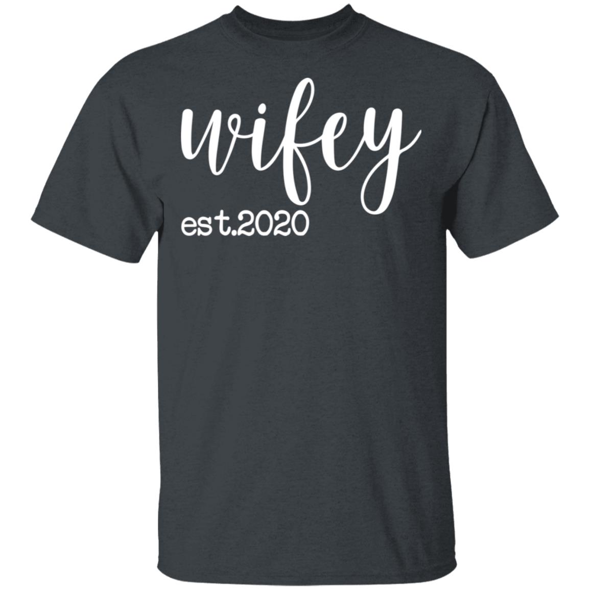 wifey est 2020 shirt black hoodie sweatshirt - Teechipus