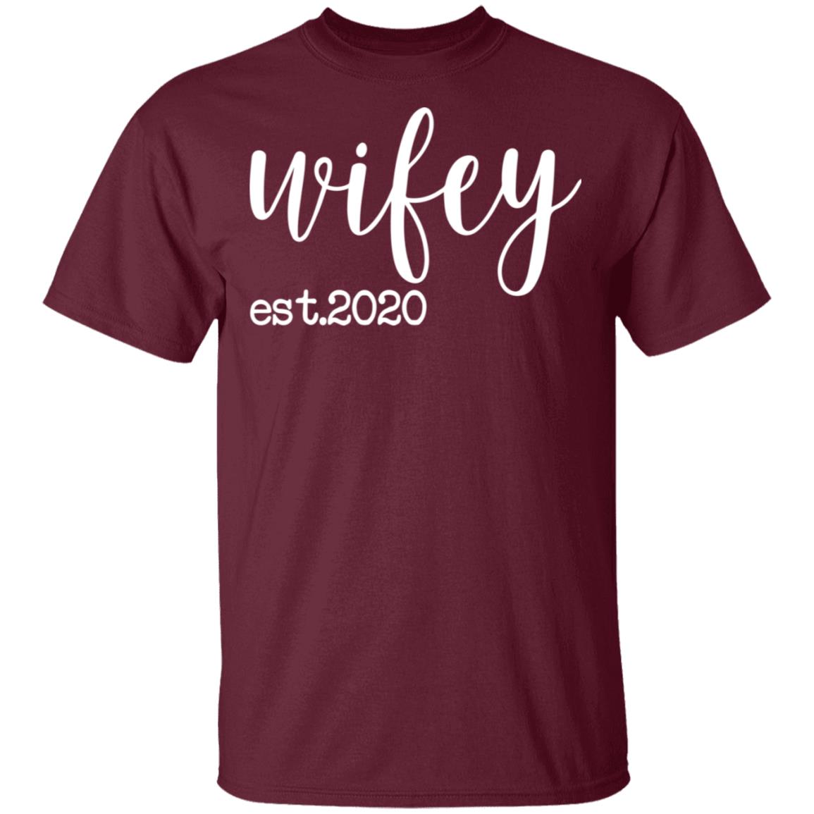 wifey est 2020 shirt black hoodie sweatshirt - Teechipus