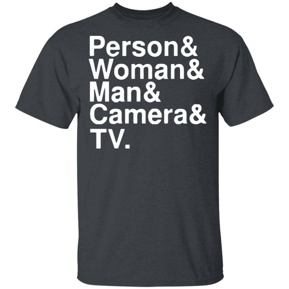 person woman man camera tv shirt black hoodie t shirt - Teechipus