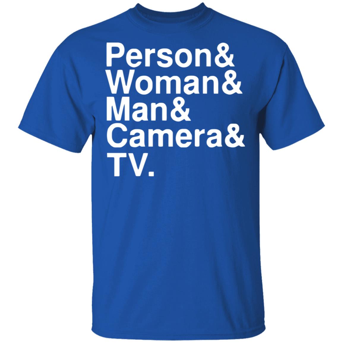person woman man camera tv shirt black hoodie t shirt - Teechipus