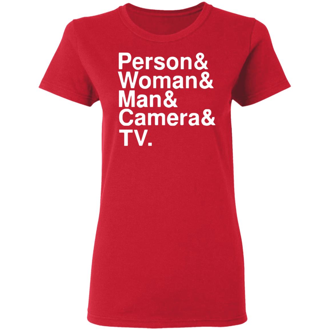 person woman man camera tv shirt black hoodie t shirt - Teechipus