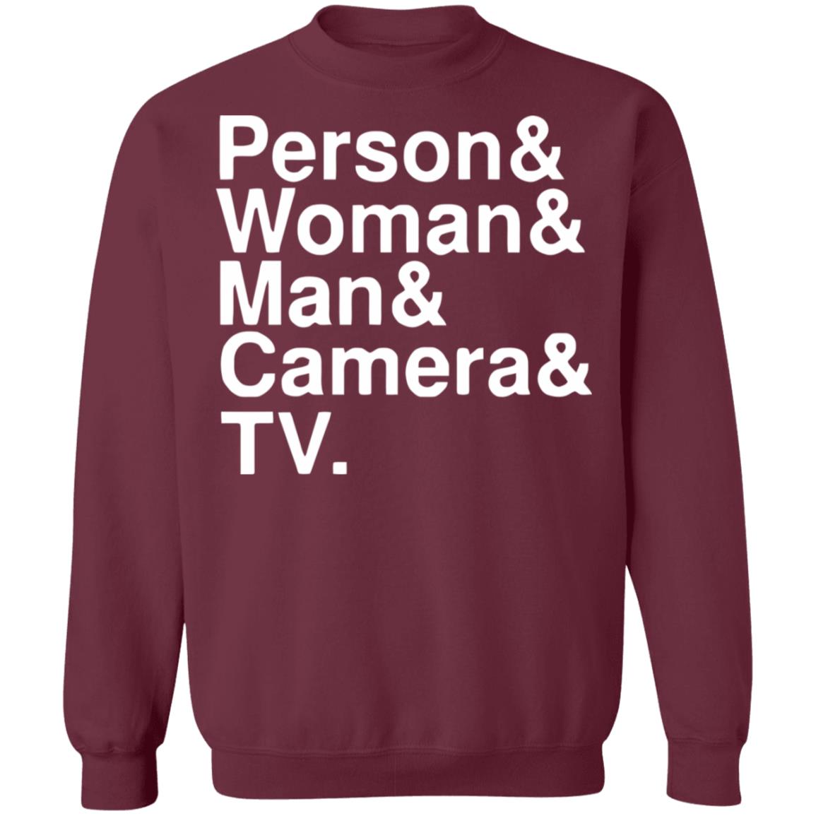 person woman man camera tv shirt black hoodie t shirt - Teechipus