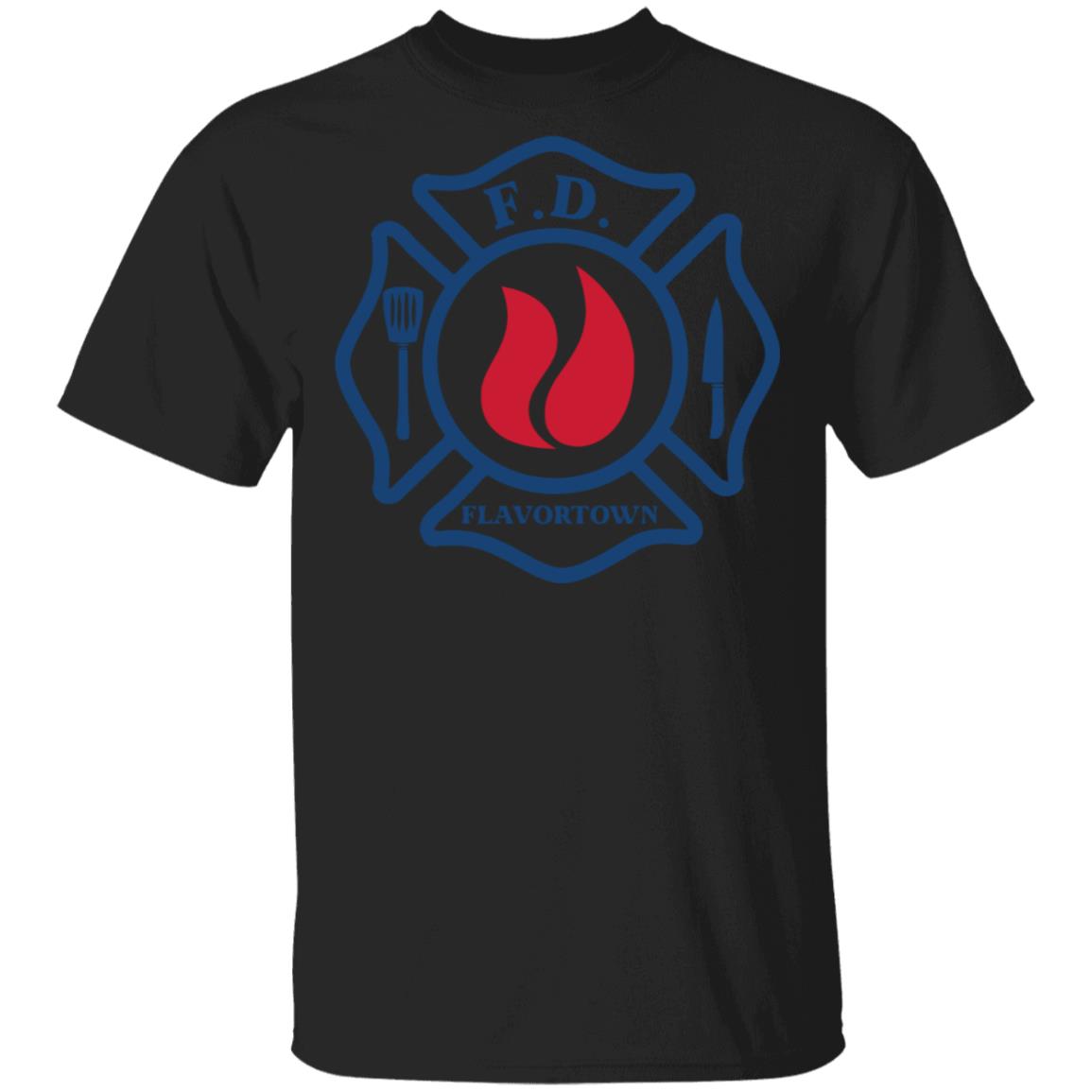 flavortown fire department shirt black t shirt - Teechipus