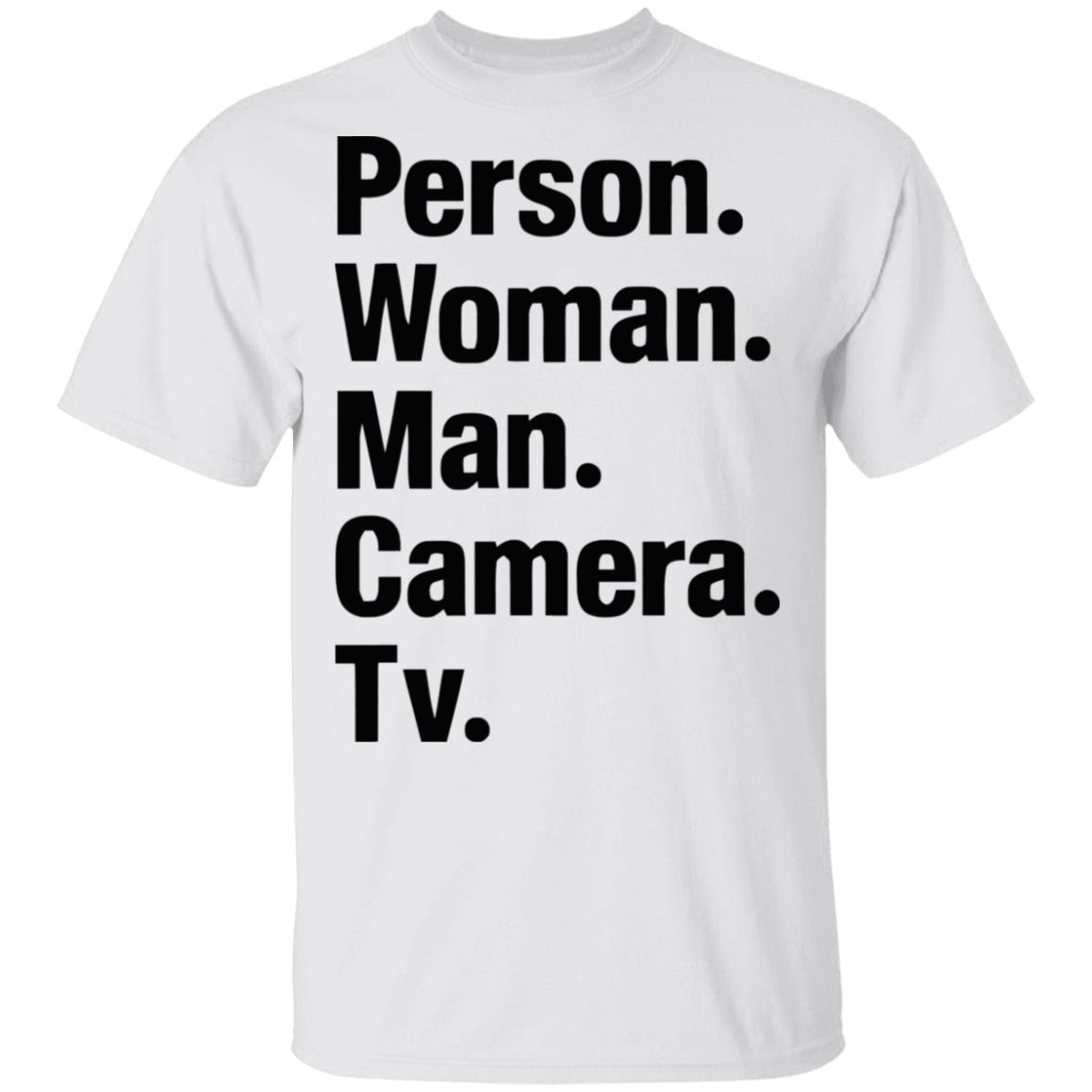 person woman man camera tv t shirt white hoodie - Teechipus
