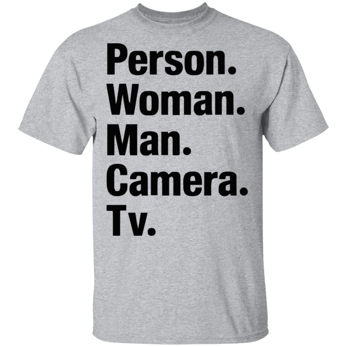 person woman man camera tv t shirt white hoodie - Teechipus