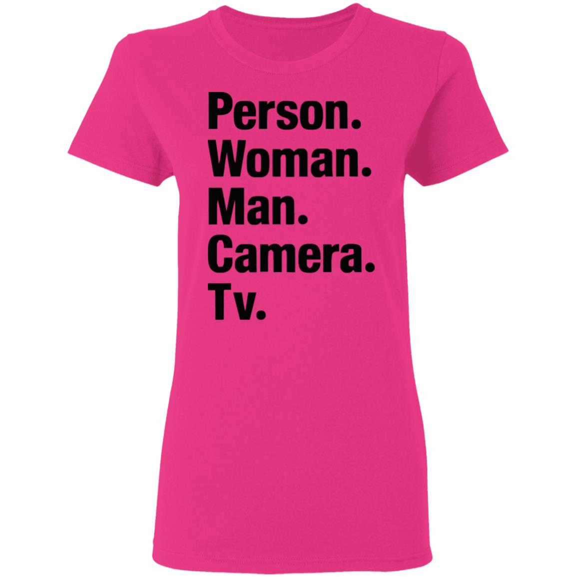 person woman man camera tv t shirt white hoodie - Teechipus