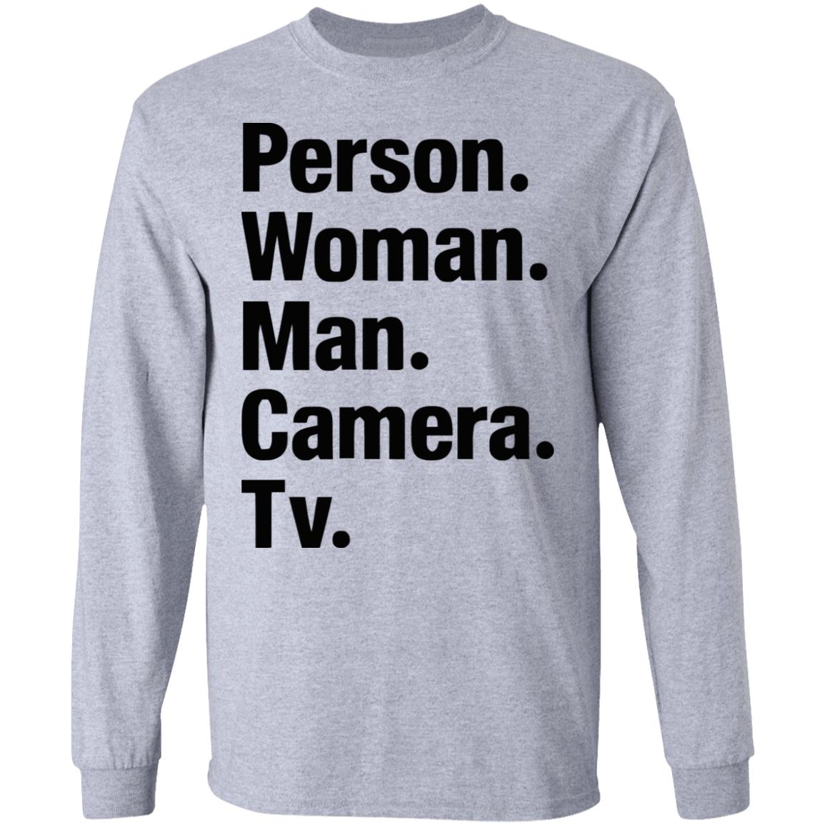 person woman man camera tv t shirt white hoodie - Teechipus